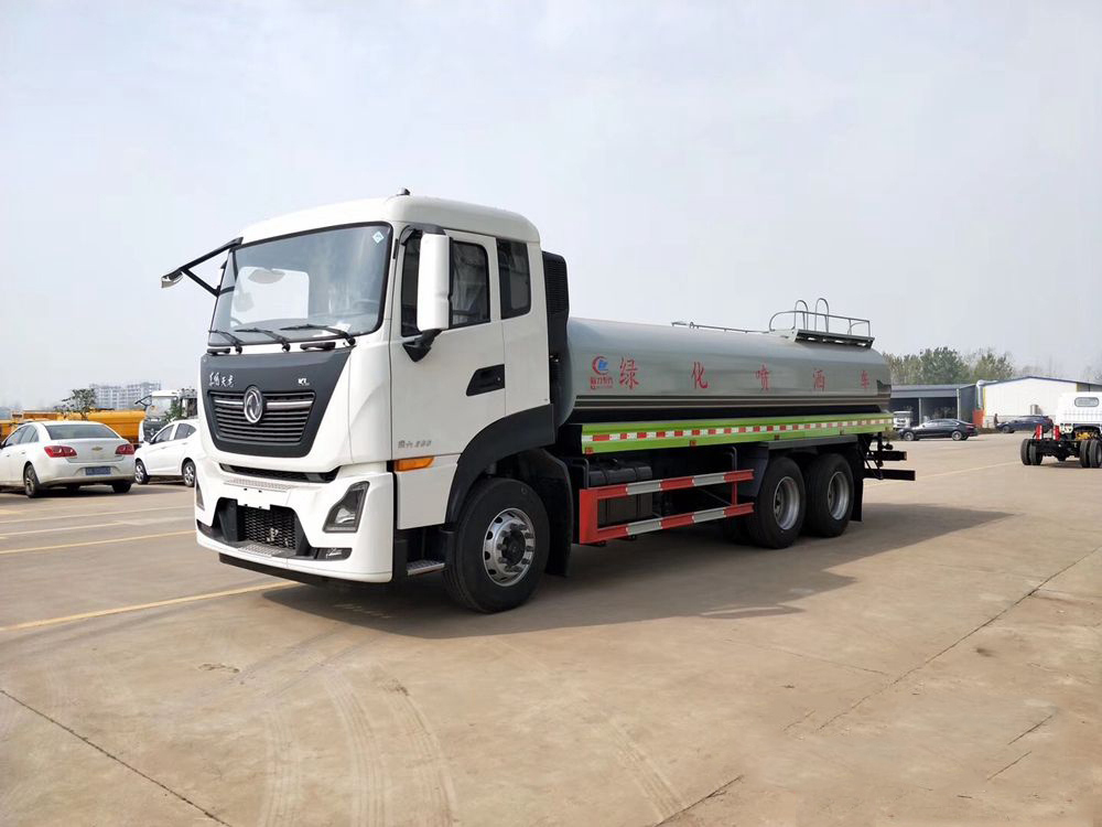 國六18立方東風天龍后雙橋灑水車